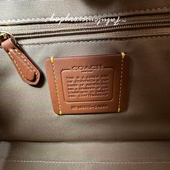 Coach Smith Tote Bag 24 Crossbody Canvas/Gold/Dark Natural Multi CAK94 NWT - Picture 8 of 8